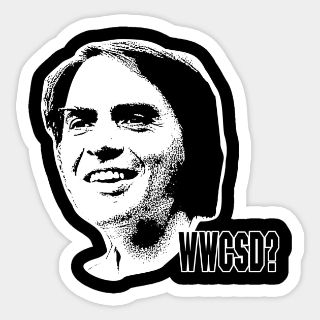 What Would Carl Sagan Do? Sticker by Geeky Tees